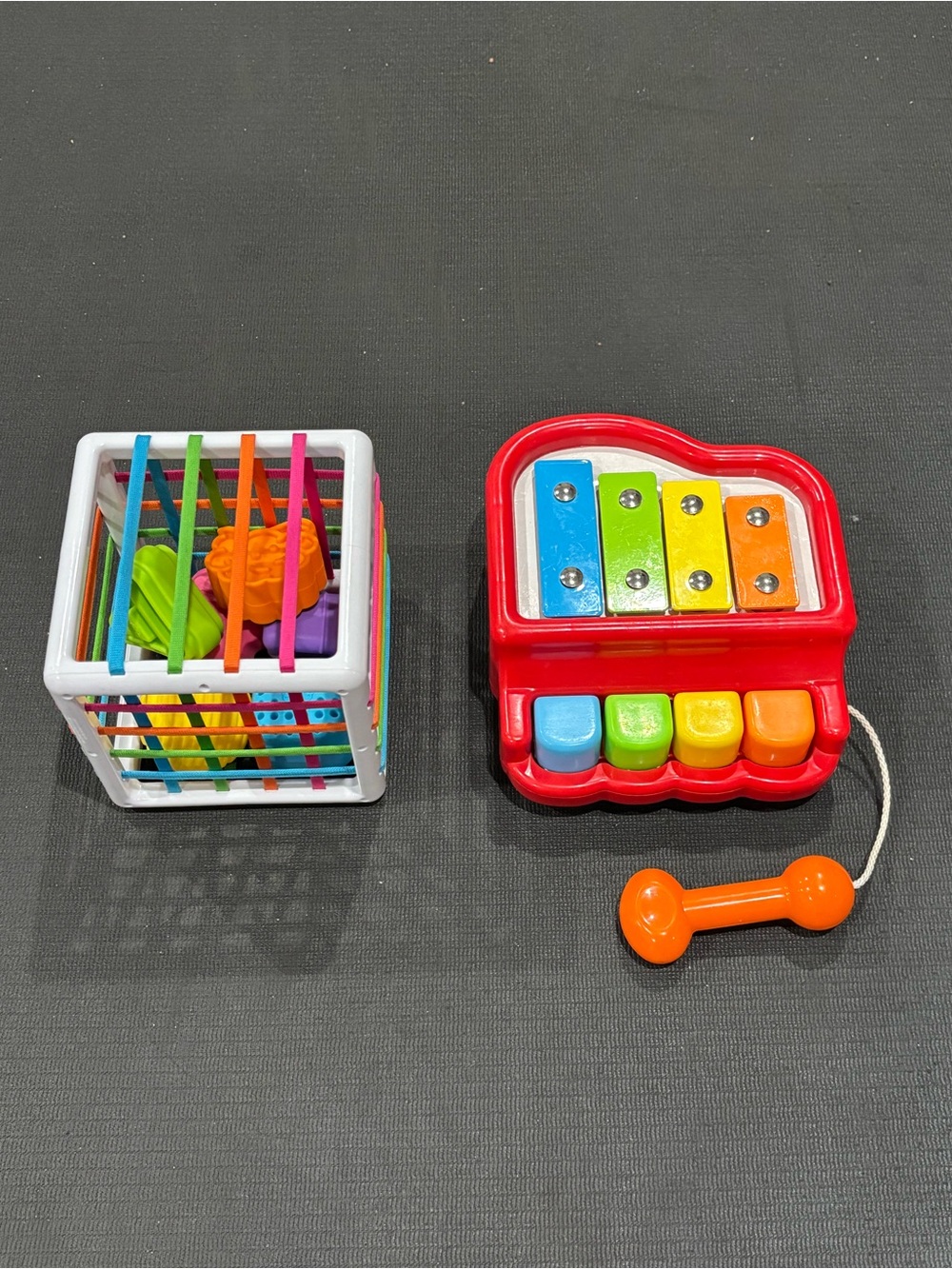Toys R Us Baby Musical Piano Xylophone & Sensory Shape Sorter Toy Lot